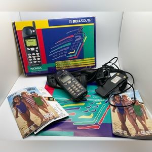 Vintage Nokia 5160 Cell Phone Blue Sparkle Shell Not Tested